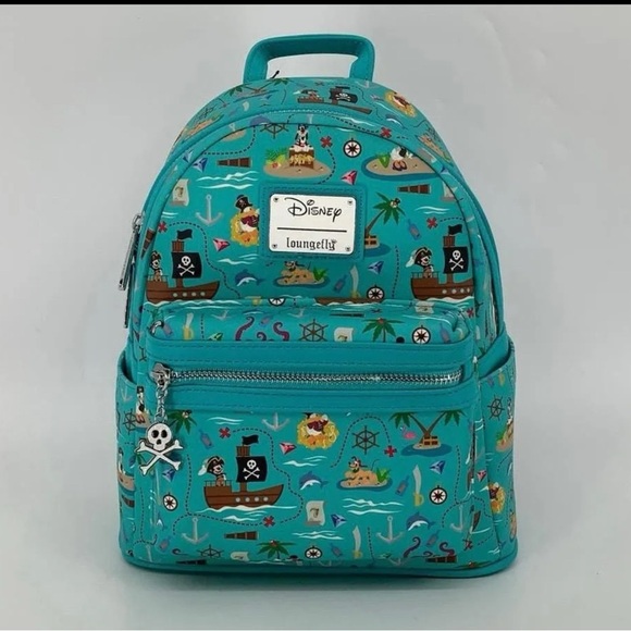 LOUNGEFLY Mickey Mouse and Friends Mini Backpack - Blue - Picture 2 of 7